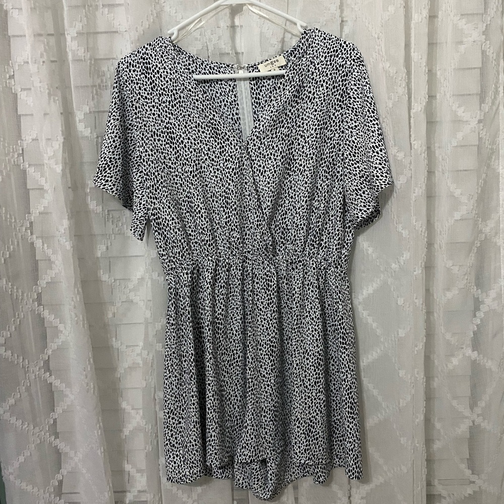 UMGEE Black and White Spotted Romper